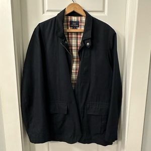 BROOKS BROTHERS Dark Navy Lined Bomber Jacket Size Medium